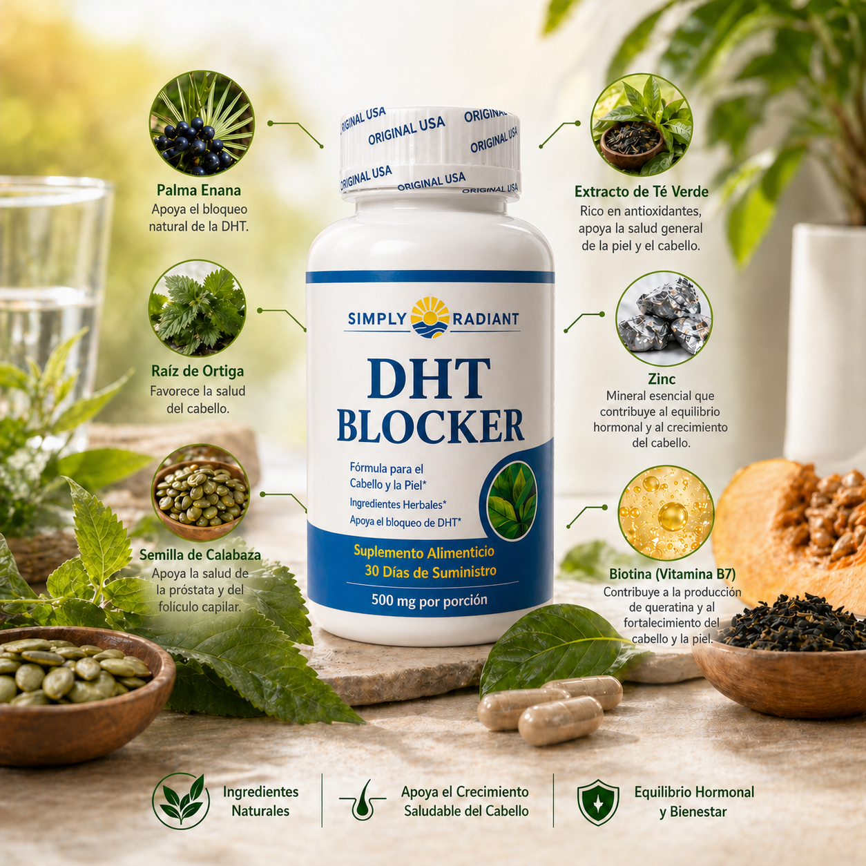 DHT BLOCKER 🌱 ⎥Crecimiento Capilar en Cápsula
