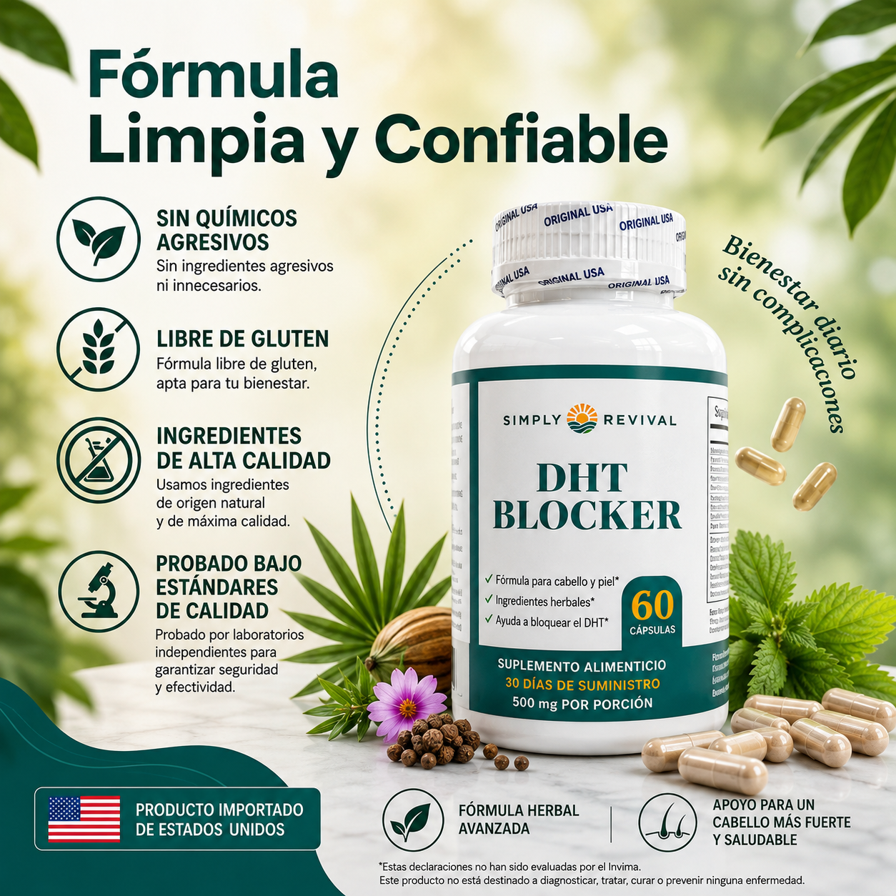 DHT BLOCKER 🌱 ⎥Crecimiento Capilar en Cápsula