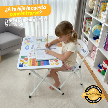 Escritorio Plegable + Silla Infantil Premium